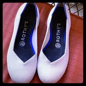Rothy’s light grey flats
